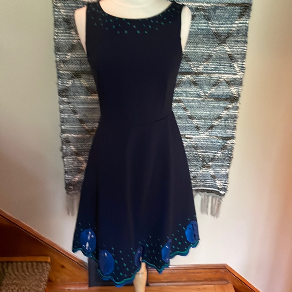 NWOT Navy and Green MIdi Sundress